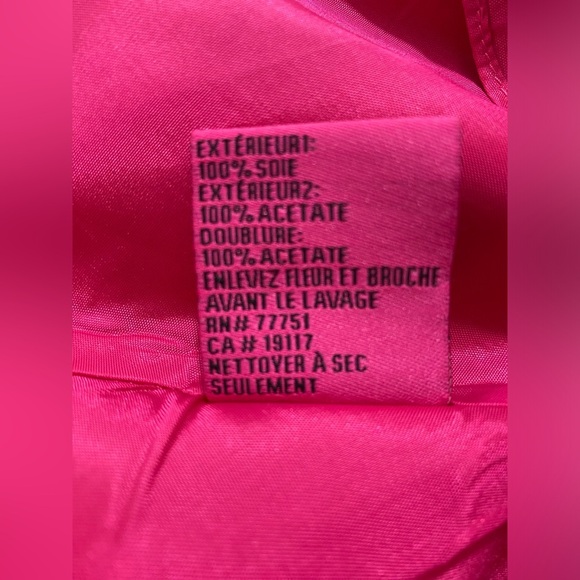 Vintage Betsy Johnson Y2K Strapless Silk Mini Dress Purple Pink Size 6 - Picture 9 of 11